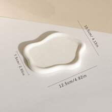1pc Ins Style Jewelry Display Tray Asymmetrical Ceramic Decorative Tray Desktop Organizer Photography Prop