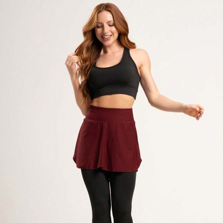 Women Sports Skirts & Skorts - 酒紅色 - 查看 1