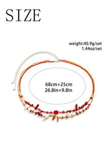 Acrylic Seed Beads Double Layer Waist Chain Boho Minimalism Geometric Stone Belly Chain Sexy Summer Body Jewelry Body Chain - Multicolor - View 11
