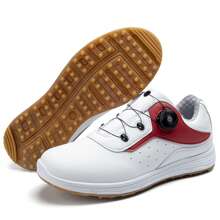 Women Professional Golf Shoes Comfortable Spikeless Outdoor Golf Shoes Waterproof Training Sneakers For Women - 紅色 - 查看 2