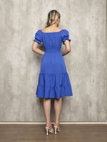 Women Midi Dresses - 寶藍色 - 查看 3