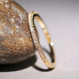 1 Stück schlichter und eleganter CZ Ring für Frauen, bestes Festival- und Geburtstagsgeschenk für Mutter, Freundin und Freundinnen