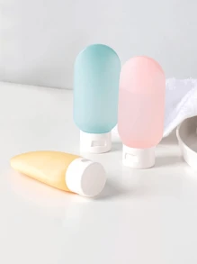 3 pièces/set Bouteilles rechargeables en silicone pour crème/liquide, sous-emballage, contenant de distributeur transparent vide pour cosmétiques de voyage, contenants de voyage rechargeables vides pour produits de soins capillaires, parfums, soins de la peau, maquillage et lotions. Décoration pour salon, chambre à coucher, salle de bain. Accessoires pour voyages, mariages, fêtes, anniversaires, cadeaux pour hommes, mères, pères et amis. Bouteilles portatives vides pour distributeur de shampoing/gel douche - multicolore - Voir 2