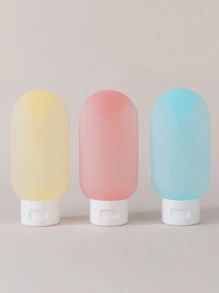 3 pièces/set Bouteilles rechargeables en silicone pour crème/liquide, sous-emballage, contenant de distributeur transparent vide pour cosmétiques de voyage, contenants de voyage rechargeables vides pour produits de soins capillaires, parfums, soins de la peau, maquillage et lotions. Décoration pour salon, chambre à coucher, salle de bain. Accessoires pour voyages, mariages, fêtes, anniversaires, cadeaux pour hommes, mères, pères et amis. Bouteilles portatives vides pour distributeur de shampoing/gel douche - multicolore - Voir 4
