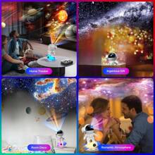 Galaxy Projector 13 Film Discs Projector, 12 In 1 HD Planetarium Astronaut Galaxy Projector For Bedroom, Galaxy Star Night Light Projector For Gaming Room/Party/Home - Pink - View 4