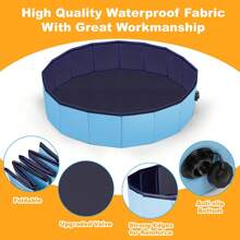 1pc Pet Bath Tub, Foldable Portable Bathtub For Small, Medium And Large Dogs, With Moveable Drainage Hose, Cat Bathing Accessory - Multicolor - View 6