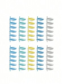 5/10pcs Plastic Loose Leaf Rings, 6-Hole Book Binding Rings, Ring Buckle Under-Wire Booklet, 5-Color Split Binding Rings For Notebook Diary Scrapbook Photo Album School Supplies - Random Color - View 5