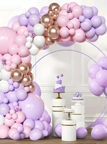 114 chiếc Macaron tím Macaron hồng trắng vàng dây bóng bay cao su, bao gồm 112 chiếc bóng bay và 2 phụ kiện bóng bay trang trí hoàn hảo sinh nhật đám cưới cô dâu quà tặng tiệc ngày lễ sự kiện phòng tiệc nền chụp ảnh tường, bộ vòm bóng bay trang trí, giáng sinh - màu tím hồng - Xem 6