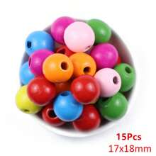 6-300 pezzi di colorate perline rotonde di legno, 4-25mm, dipinte, accessori per gioielli fai-da-te e artigianato