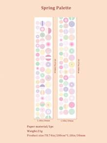1 Roll Of Four Seasons Dot Pattern Self-Adhesive Tape Stickers, All-Match Simple Dot Theme Decoration Material For Journaling - Nature's Palette - View 13