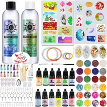 Nhựa Bộ dụng cụ Đối với Làm đồ trang sức Khuôn silicon Bộ Người bắt đầu Bộ dụng cụ Bộ Nhựa epoxy Silicone Khuôn Nghệ thuật , Với Nhựa epoxy AB Keo dính ( Chai Màu sắc tùy ý ) , Ngẫu nhiên 36 Màu sắc Bột long lanh , Ngẫu nhiên 24 Màu sắc Thuốc màu , Ngẫu nhiên 12 Màu sắc Tua , Silicone Hoa tai Vật rủ xuống Khuôn , Ngẫu nhiên Phụ kiện , Silicone Ly đo lường Máy khuấy Ống nhỏ giọt Đầu phun Và Khác Công cụ , Đối với DIY Đồ trang sức Hoa tai Móc chìa khóa Nhẫn Làm Người bắt đầu Người lớn ( Màu sắc tùy ý Hộp Hoặc Cái túi ) - Nhiều màu - Xem 10