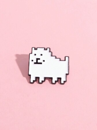 1pc Student Children's Geometric Puppy Shape English Letter Creative Cartoon Brooch Party Daily Wear Gift