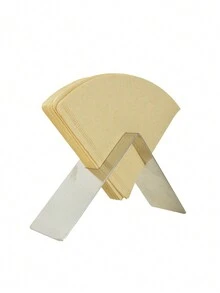 1pc Stainless Steel V-Shaped Coffee Filter Paper Holder, Modern Simple Desktop Pour-Over Coffee Filter Rack For Kitchen Living Room Cafe School Supplies - Multicolor - View 10