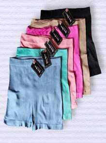 paquete de 6 bóxer de dama con faja tiro alto cómodos unitalla colores surtidos - Multicolor - Ver 3