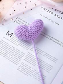 鉤織心形、鉤織花朵、生日禮物、周年紀念禮物、聖誕節禮物、客廳或臥室家居裝飾、情人節禮物、教師節禮物、女性禮物 - 鉤針愛心花 - 查看 10