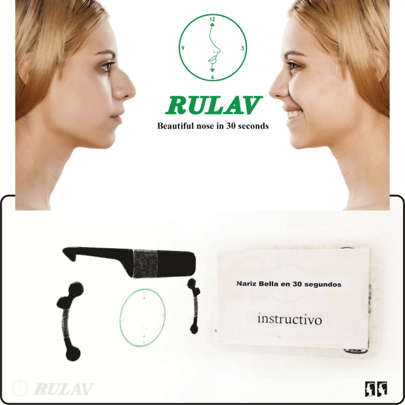 Corrector nasal levantador de nariz RULAV 1pz Moldea nariz luce bella en 30 segundos rulav varios tamaños