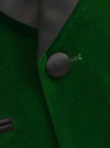 3 件套年轻男孩西装，夹克 + 裤子 + 领结，绅士装，秋冬 - 綠色 - 查看 7