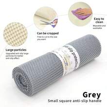 Shelf Cabinet Liner Non-Adhesive ,Strong Grip Non Slip Shelving Liner For Kitchen Cabinets, Easy Install Storage, Drawers, Shelves Kitchenware Tableware Light Gray Liners - Multicolor - View 2