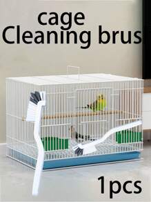 1pc/2pcs Long Handle Bird Cage Cleaning Brush, Hamster Cage Cleaning Brush, Pet Supplies, Pet Cage Brushes, For Parrots, Squirrels, Random Color - Multicolor - View 1