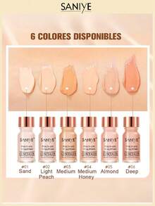 SANIYE corrector líquido R1186 De Textura Ligera A Prueba De Sudor ,Corrector De Imperfecciones - 04 Medium Honey - Ver 4
