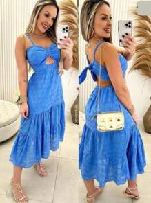 Women Midi Dresses - 淺藍色 - 查看 2