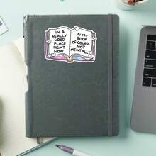 1PC Bookish Sticker - Scholastic Book Fair High, Reading Book Nerd Introvert Theme - Cute, Durable Vinyl Decal For Laptops, Water Bottles, Notebooks - Perfect For Readers, Librarians, Teachers - Waterproof, UV-Resistant, Adhesive Literary Accessory For Book Lovers, Quiet Enthusiasts Of Solitude - Multicolor - View 3