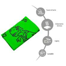 Frazada Manta de Dragonzito Mexicano Cobija con Diseño de Dragonzitos en tus Colores Favoritos - DragonzitoVerde - Ver 4