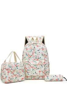 Fashionable New Style 3pcs/Set Ditsy Floral High Capacity Backpack - Multicolor - View 1