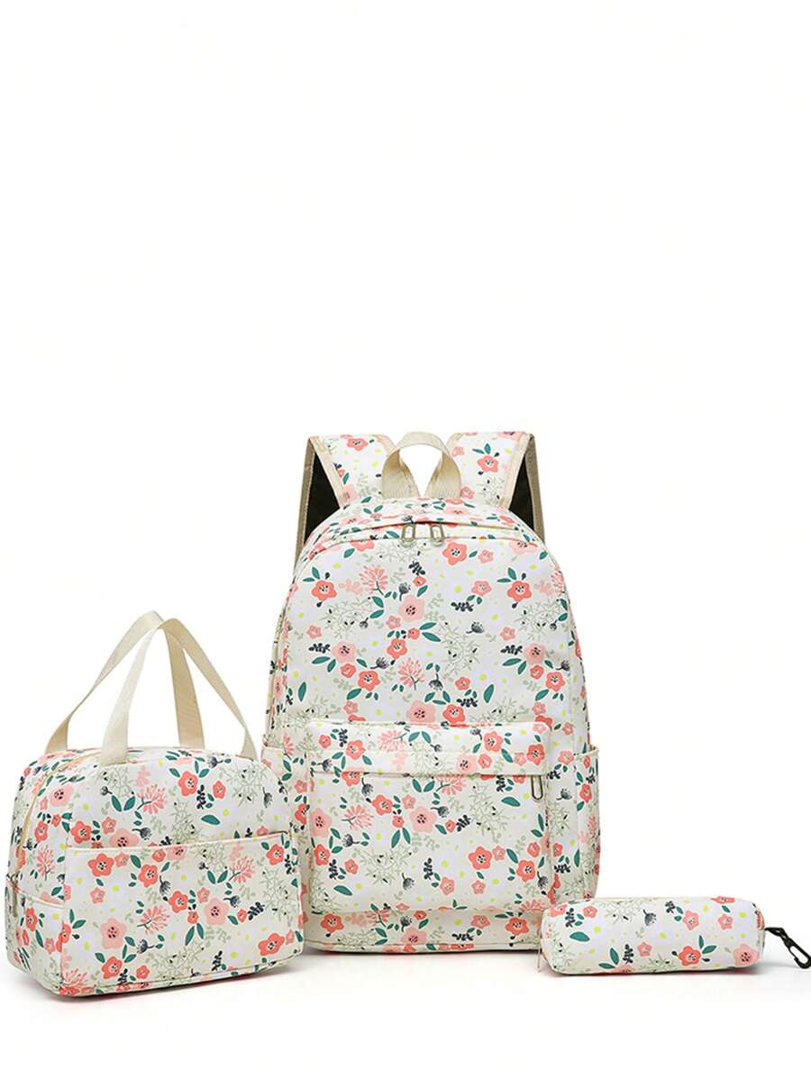 Fashionable New Style 3pcs/Set Ditsy Floral High Capacity Backpack - Multicolor - View 1