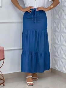 Women Denim Dresses - Rửa tối - Xem 1