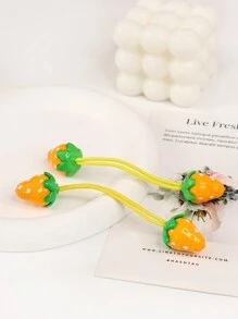 12 chiếc dây buộc tóc trang trí hình dâu tây cho bé gái, thích hợp để sử dụng hàng ngày. - Nhiều màu - Xem 10