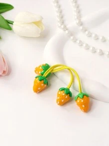 12 chiếc dây buộc tóc trang trí hình dâu tây cho bé gái, thích hợp để sử dụng hàng ngày. - Nhiều màu - Xem 8