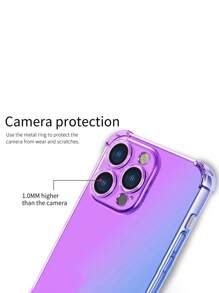 1 szt. Etui na telefon Ombre, kompatybilne z iPhonem 15 14 13 12 11, miękkie etui zabezpieczające przed upadkiem