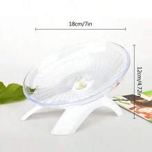 1件，仓鼠飞盘跑轮金熊飞盘，小宠物透明跑盘静音运动转盘飞轮玩具 - 彩色 - 查看 3