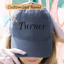 Customized Name Hats,Personalized Dad Hats,Baseball Caps,Your Own Monogram,Bachelorette,Small Business Merchandise,A Beautiful Gift For Her - Multicolor - View 1