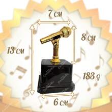 GRUPO CARNAVALLIA Trofeo Grammy Estatuilla Micrófono Premio Musical Decoración