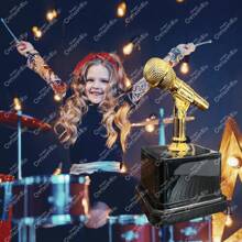 GRUPO CARNAVALLIA Trofeo Grammy Estatuilla Micrófono Premio Musical Decoración