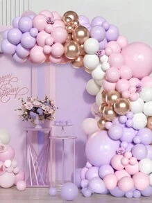 114 chiếc Macaron tím Macaron hồng trắng vàng dây bóng bay cao su, bao gồm 112 chiếc bóng bay và 2 phụ kiện bóng bay trang trí hoàn hảo sinh nhật đám cưới cô dâu quà tặng tiệc ngày lễ sự kiện phòng tiệc nền chụp ảnh tường, bộ vòm bóng bay trang trí, giáng sinh - màu tím hồng - Xem 7