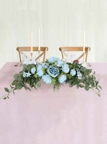 30 Inch Wedding Arch Floral Ornament Faux Textile Silk Peony Eucalyptus Leaves Floral Door Wall Branch Garland For Wedding Decor For Wedding Decoration, Valentine'S Day Decor, Birthday Decor, Anniversary Decor, Holiday Decor, Graduation Decoration, Party Decor Supplies Spring Flowers, Spring Decorations