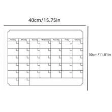 1pc Magnetic Fridge Calendar Whiteboard, Dry Erase Monthly Calendar And Weekly Whiteboard For Refrigerator Monthly Planning, Erasable Fridge Memo Board - White - View 6