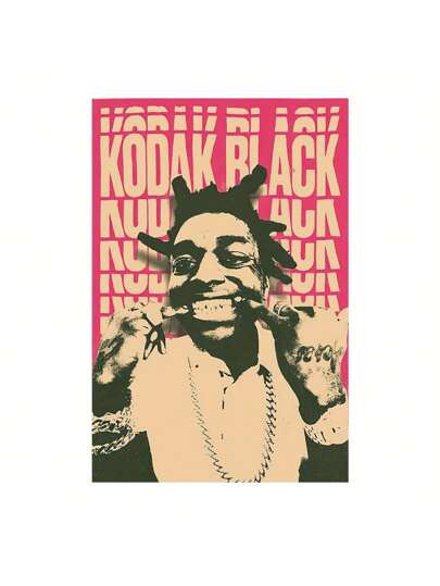 1pc Vibrant Urban Rapper Style Canvas Poster - Unique Musician Wall Art - Frameless And Versatile, Suitable For Bedroom, Living Room Or Hallway Decoration. Gifts Birthday Graduation