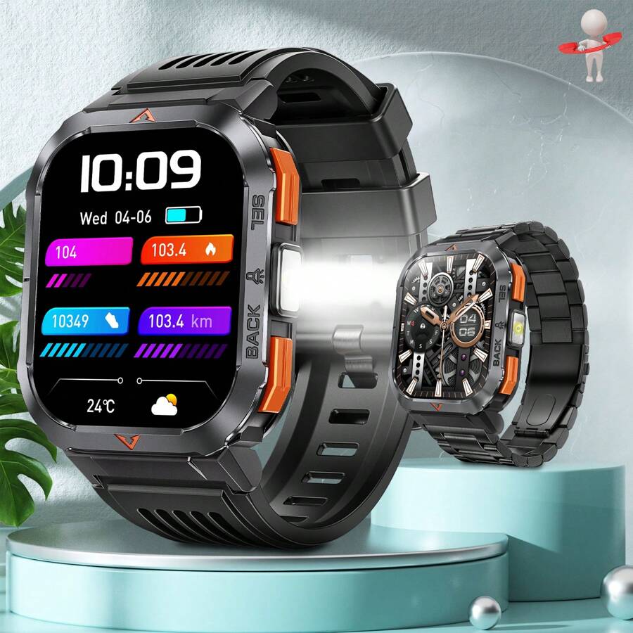 Smart Watch voor mannen vrouwen beantwoorden/bellen, 1,5 inch fitnesshorloge, fitnesstracker, hartslagmeter, slaapmonitor, 110 sportactiviteitstrackers stappenteller, IP68 waterdichte smartwatch
