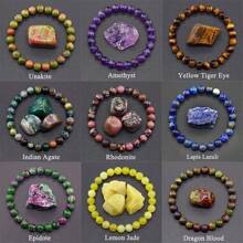 1pc 8mm Natural Stone Rotating Bracelet, Unisex, Summer Bracelet With Healing Beads, Auspicious, Elevates Spirituality And Soothes Emotions - Lucky Bracelet - Attracts Wealth, Suitable For Daily Wear, Christmas, Carnival, Thanksgiving, Valentine's Day And Birthday Gifts.