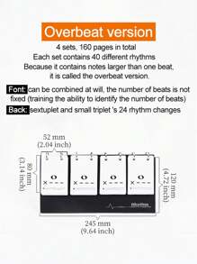 Rhythmus-, Notenlese- und Notenlernkarten, Musikunterrichtsmaterialien für Klavier, Schlagzeug und andere Instrumente