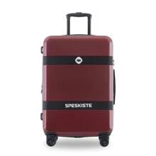 Luggage Sets New Model Expandable ABS+PC 3 Piece Sets With Spinner Wheels Lightweight TSA Lock (20/24/28), Red