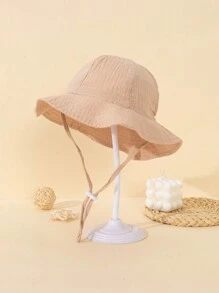 1pc Kids Spring/Summer Cute Solid Color Cartoon Bucket Hat, Soft Foldable Sun Protection Hat For Boys & Girls - 1PC - View 11