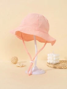 1pc Kids Spring/Summer Cute Solid Color Cartoon Bucket Hat, Soft Foldable Sun Protection Hat For Boys & Girls - 1PC - View 10