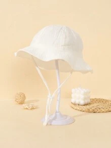 1pc Kids Spring/Summer Cute Solid Color Cartoon Bucket Hat, Soft Foldable Sun Protection Hat For Boys & Girls - 1PC - View 12