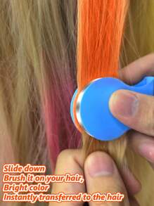 1入/8入組 一次性六色染髮粉，方便快捷易於褪色，適用於舞臺表演妝容 - 彩色 - 查看 3