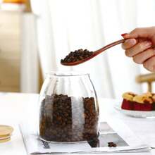 1PC Wooden Lid Glass Sealed Jar Food Container Tea Candy Kitchen Storage Bottle Jar Large Capacity Sealed For Kitchen Jars - Multicolor - View 6